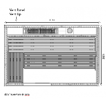 9 Person Heavy Duty Sauna - HD3050BB Floor Plan