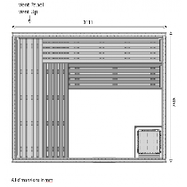 14 Person Heavy Duty Commercial Sauna Floor Plan