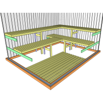 D3040 Sauna Bench, Backrest & Floor Mat Kit 